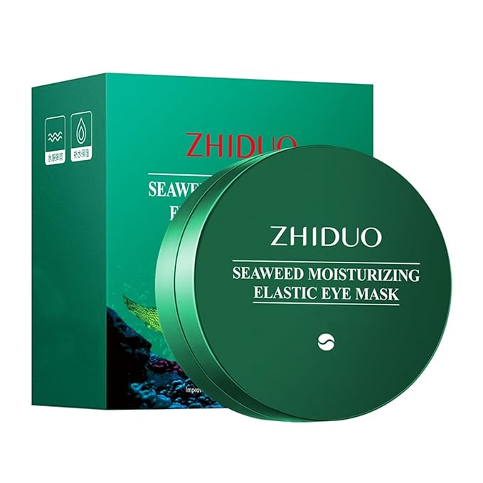 Under Eye Patches - 24K Gold Eye Mask,Moisturizing Serum for Firming, Brightening, and Relieving Eye Fatigue - Under Eye Patches for Dark Circles and Puffiness (seaweed)-Velvo Beauty