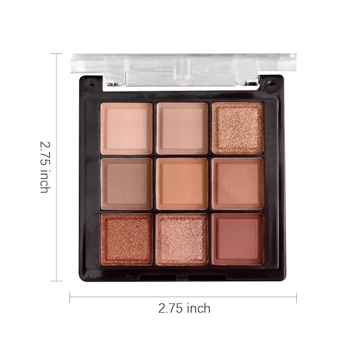 K'APEINE Eyeshadow Palette 9-Colors Nude Eye Shadow Palette Natural Brown Eyeshadows Palette Makeup Cool-Toned Highly Pigmented Eyeshadow for Eyes Long Lasting Naturing-Looking-Velvo Beauty