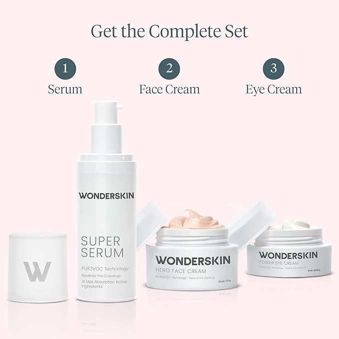 Wonderskin Purevoc Hero Face Cream, Anti Wrinkle Moisturizing Face Cream, Hydrating Face Moisturizer for Women & Men, Anti Aging Face Moisturizer, Daily Facial Moisturizer for Dry Skin-Velvo Beauty