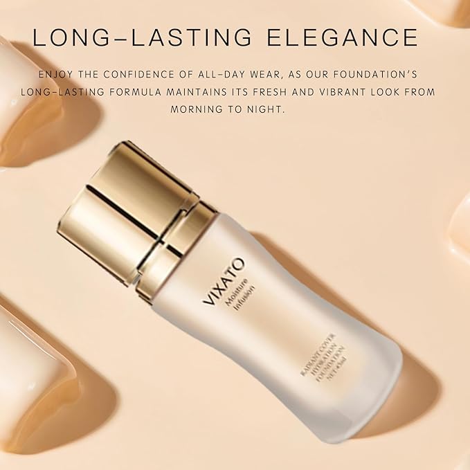 Cover Hydration Liquid Foundation Concealer, 45ML Moisture Liquid Flawless Makeup Cosmetic, Suitable for Most Bright/Neutral/Dark Skin-Velvo Beauty