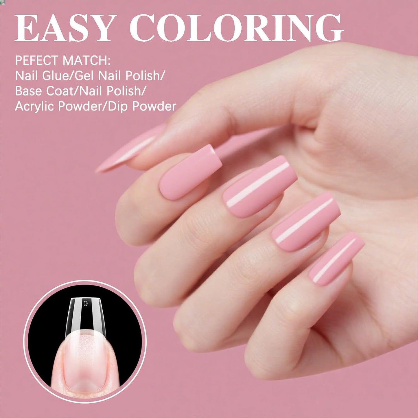 Medium Coffin Nail Tips, SSWSBYKE 300pcs Soft Gel Nail Tips for Full Cover Pre-Shaped Acrylic Fake Nails Tips 15 Sizes Half Matte Press On Nails for Extension Home DIY Salon-Velvo Beauty