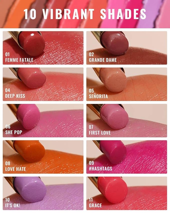 Oulac Apple Red Lipstick - Moisturizing Lip Stick Glossy Solid Shine Lip Gloss, Sheer Shine Juicy Finish, Lightweight and Hydrating Formula for Dry Lip Care, Vegan 2.2g/0.07oz (01)-Velvo Beauty