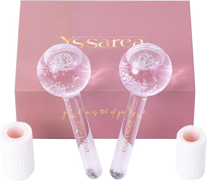 Yssarea Ice Globes for Facials - Freezer Safe | Highly Effective Facial Globes for Daily Beauty Routines | Tighten Skin | Reduce Puffiness | Enhance Circulation and Complexion-Velvo Beauty