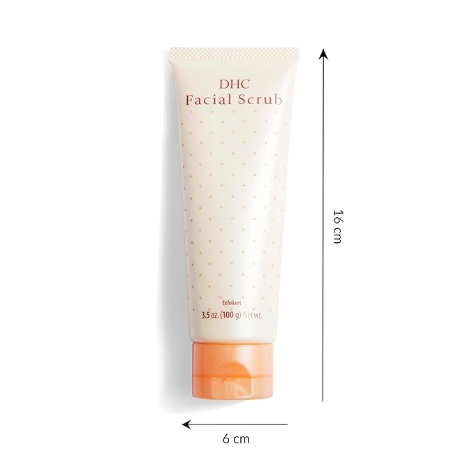 DHC Facial Scrub, Gentle Exfoliating Scrub, Creamy Microbead-Free Cleanser, Smooth, Hydrating, Clearer-Looking Complexion, Ideal for All Skin Types, 3.5 oz. Net wt.-Velvo Beauty