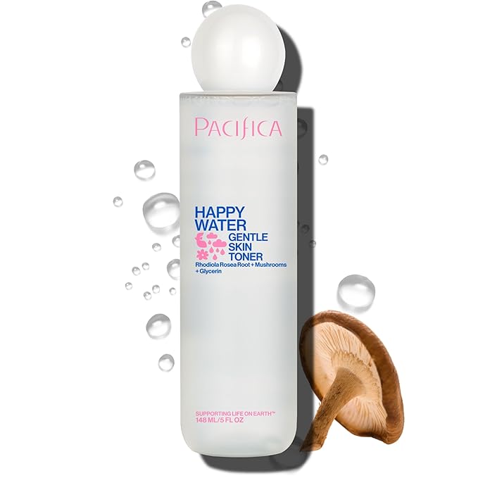 Pacifica Happy Water Hydrating Facial Toner Mist – Vegan Ceramides, Hyaluronic Acid & Electrolytes, Refreshing & Calming for Balanced Skin, Clean Beauty, Vegan, Cruelty-Free, All Skin Types, 4 oz-Velvo Beauty