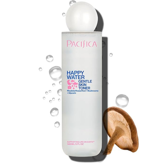 Pacifica Happy Water Hydrating Facial Toner Mist – Vegan Ceramides, Hyaluronic Acid & Electrolytes, Refreshing & Calming for Balanced Skin, Clean Beauty, Vegan, Cruelty-Free, All Skin Types, 4 oz-Velvo Beauty