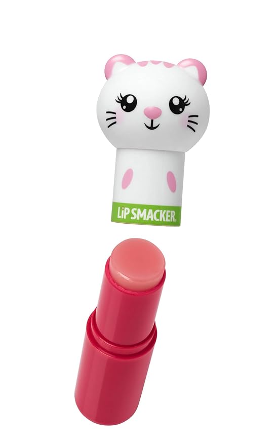 Lip Smacker Lippy Pals Kitten, Flavored Moisturizing & Smoothing Soft Shine Lip Balm, Hydrating & Protecting Fun Tasty Flavors, Cruelty-Free & Vegan - Kitten Water-Meow-lon-Velvo Beauty