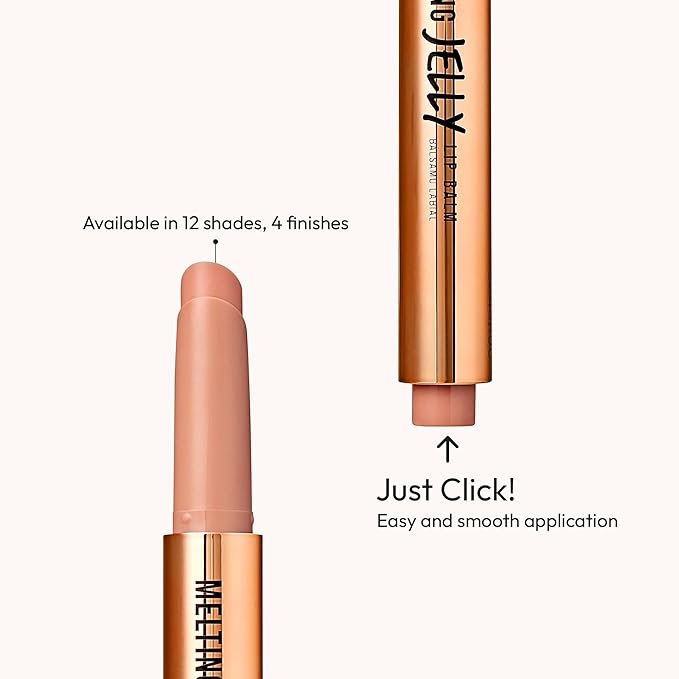 KISS NEW YORK Professional Melting Jelly Lip Balm, High Shine & Moisturizing Lip Stick, Long Lasting, Plumping Effect Look, Non-Sticky & Not Cakey, Easy Application & Natural Coverage (Caramel)-Velvo Beauty