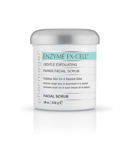 Pharmagel Enzyme Ex-Cell - Gentle Papaya Face Exfoliator Scrub for All Skin Types - 18 Ounces-Velvo Beauty