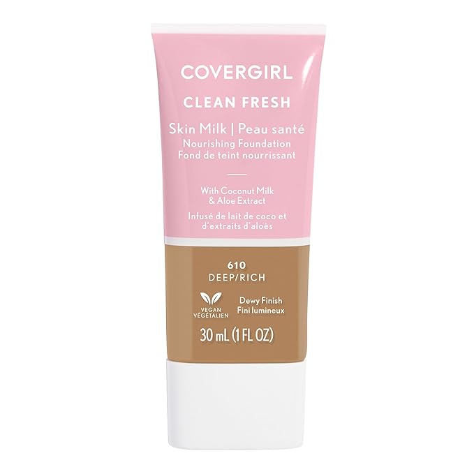 COVERGIRL, Clean Fresh Skin Milk Foundation, Rich/Deep, 1 Count-Velvo Beauty
