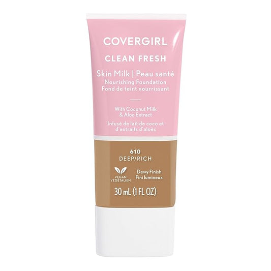 COVERGIRL, Clean Fresh Skin Milk Foundation, Rich/Deep, 1 Count-Velvo Beauty