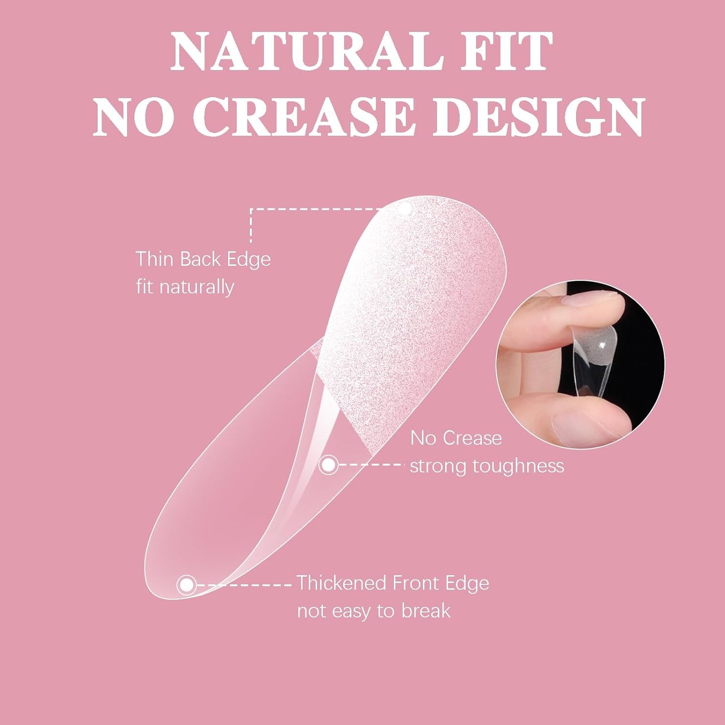 Medium Oval Nail Tips, SSWSBYKE 300pcs Soft Gel Nail Tips for Full Cover Pre-Shaped Acrylic Fake Nails Tips 15 Sizes Half Matte Press On Nails for Extension Home DIY Salon-Velvo Beauty