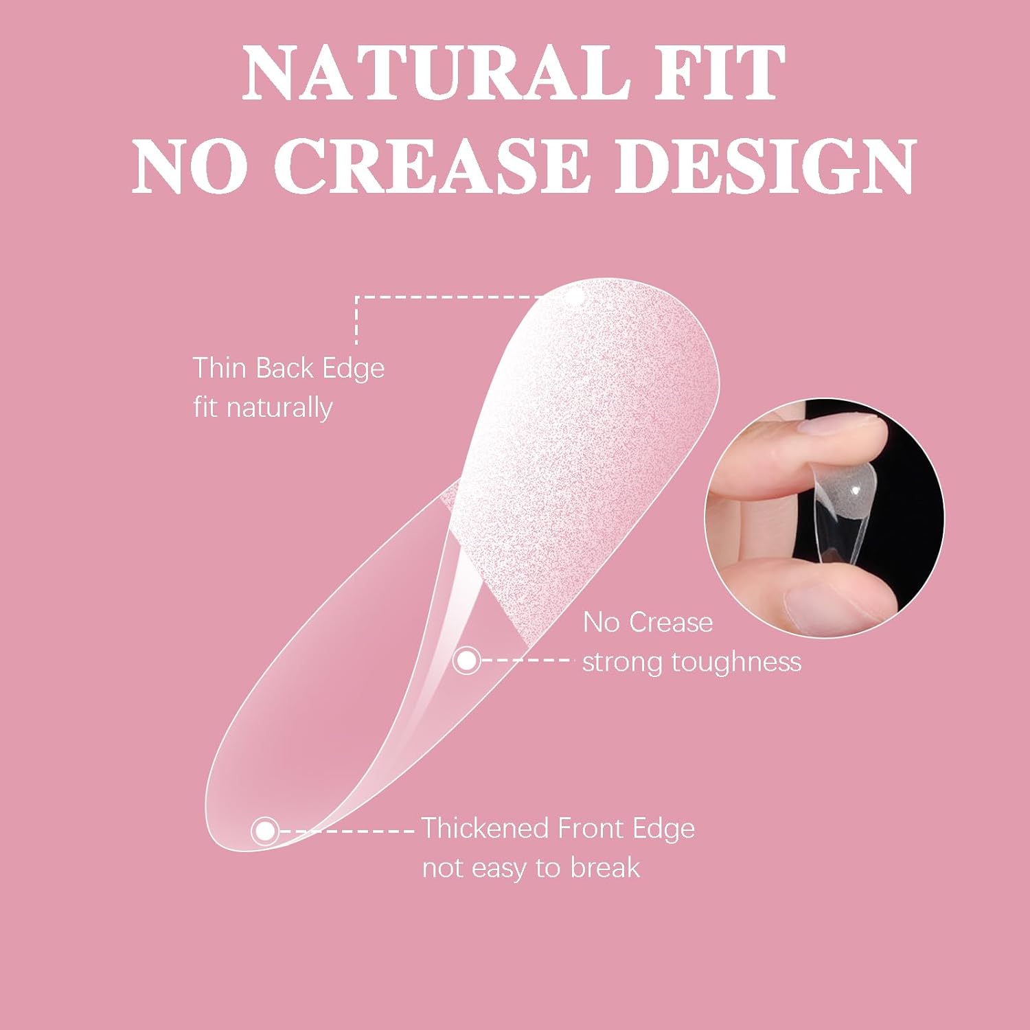 Medium Oval Nail Tips, SSWSBYKE 300pcs Soft Gel Nail Tips for Full Cover Pre-Shaped Acrylic Fake Nails Tips 15 Sizes Half Matte Press On Nails for Extension Home DIY Salon-Velvo Beauty