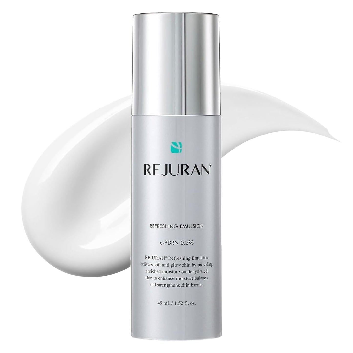 REJURAN® Refreshing Emulsion, c-PDRN® - Salmon DNA Facial Moisturizer for Deep Hydration, Radiance-Boosting, Firmness, Skin Elasticity, and Optimal Moisture Balance. Korean Skincare (1.52 fl oz)-Velvo Beauty