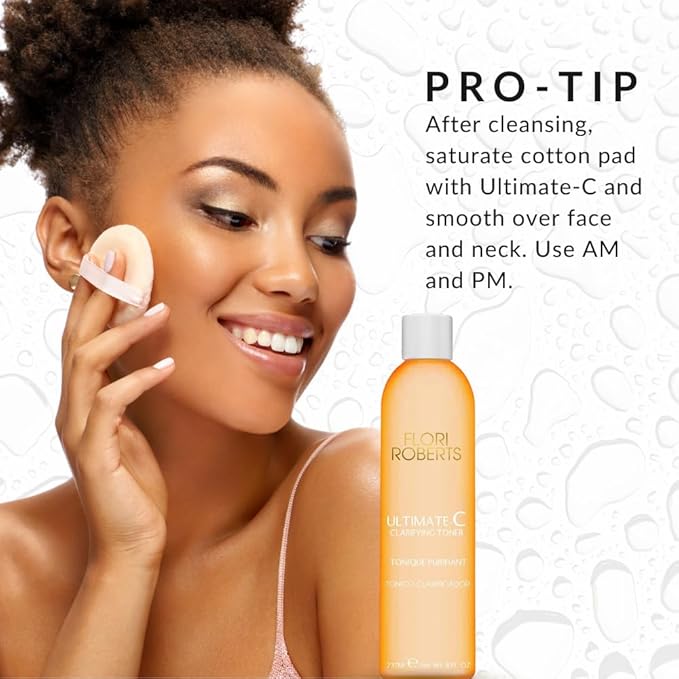 Ultimate-C Clarifying Toner by Flori Roberts, Facial Toner for Women of Color or Deeper Skin Tones, Protects Against Signs of Aging, Refreshing, Hydrating, Calming, Alcohol-Free-Velvo Beauty