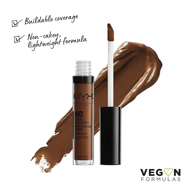 NYX PROFESSIONAL MAKEUP HD Studio Photogenic Concealer Wand, Medium Coverage - Deep Espresso-Velvo Beauty