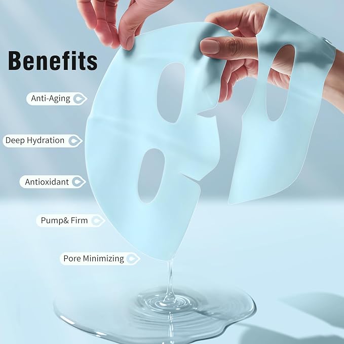 ISTON Overnight Collagen Face Mask - Intense Hydration & Anti-Aging - With 5 Hyaluronic Acids, Peptides & Plant Extracts - Reduce Fine Lines, Plump Skin, Minimize Pores -4Pack-Velvo Beauty