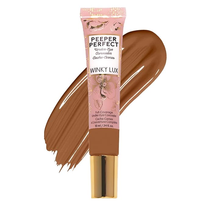 Winky Lux Peeper Perfect Under Eye Concealer, Makeup & Eye Brightener, Full Coverage Concealer for Dark Circles, Color Corrector & Eye Primer, With Collagen, Hyaluronic Acid & Vitamin E (Deep Plus)-Velvo Beauty