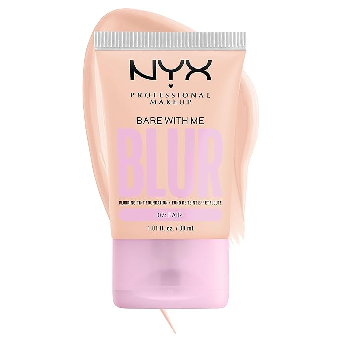 NYX PROFESSIONAL MAKEUP Bare With Me Blur Skin Tint Foundation Make Up with Matcha, Glycerin & Niacinamide - Fair-Velvo Beauty