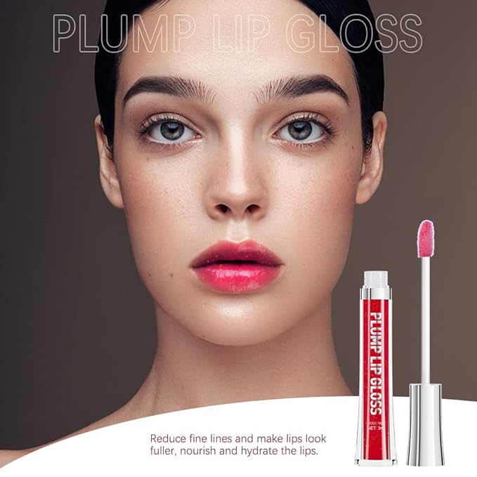 ibcccndc Lip Plumper gloss,Natural Lip Plumper,High Shine Lip Plumper,Lip Enhancer for Fuller,Sexy Lip Gloss,Shiny Lip Gloss For Girls and Women (5)-Velvo Beauty