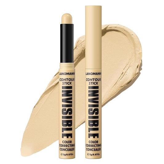 Jolilab 4 Color Contour Stick Concealer Stick Cream Palette Contour Multifunctional Contouring Makeup Kit for Face Highlighter Makeup Stick Set Long Lasting & Waterproof(01#yellow, 1)-Velvo Beauty