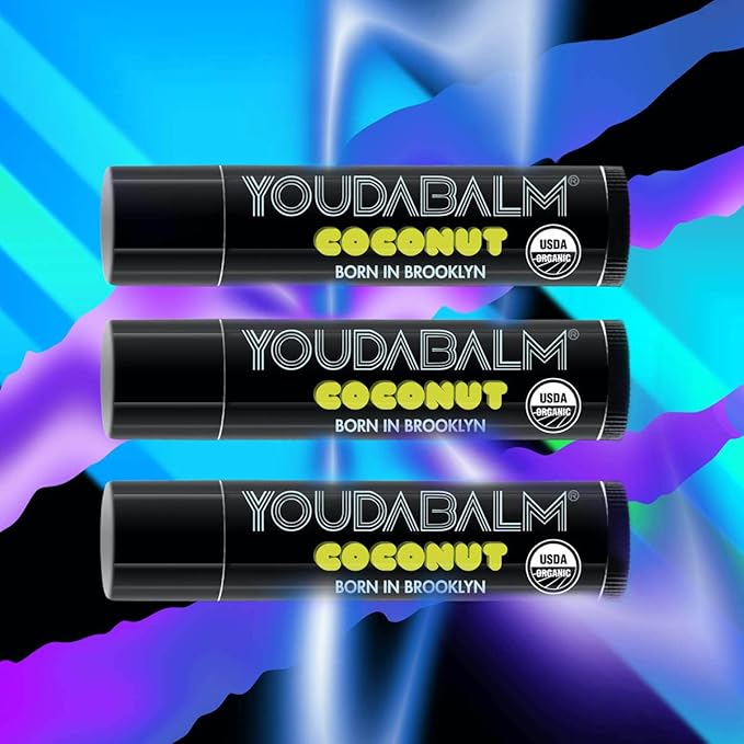 Organic Lip Balm, Coconut Flavor - 100% Natural Lip Moisturizer, USDA Certified - Lip Balm for Dry, Cracked Lips (24 Tube Jar)-Velvo Beauty