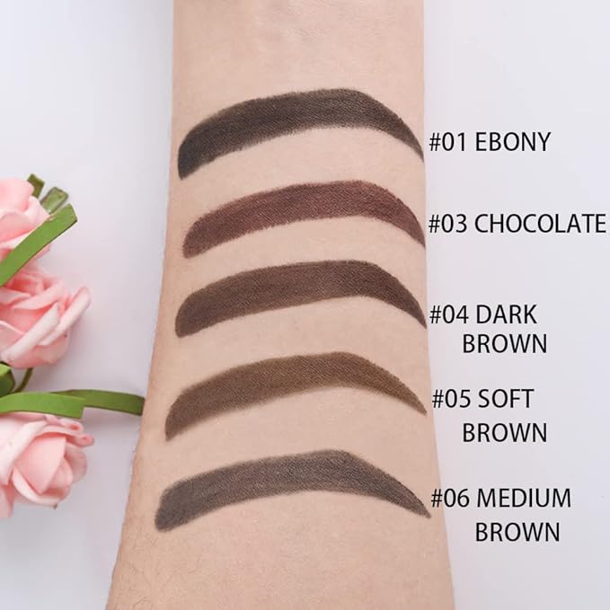 evpct Chocolate Eyebrow Powder Pomade Gel Shaper Makeup Kit with Dual-ended Brush, Eyebrow Stencils Kit for Women Shaping, Eye Brow Pomade Stencil Shaper Tinting kits for Women Long Lasting Waterproof-Velvo Beauty