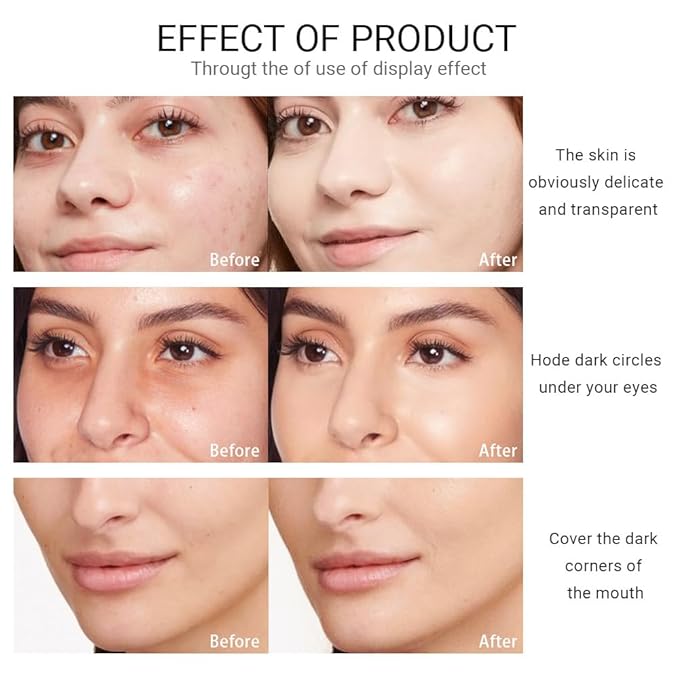 Matte Cream Oil Free Concealer Foundation Pack with Foundation Brush,Base Facial Matte Full Coverage Liquid Tattoo Concealer Hide Foundation Primer Make-up Kit.1.67 Fl.Oz (08#)-Velvo Beauty