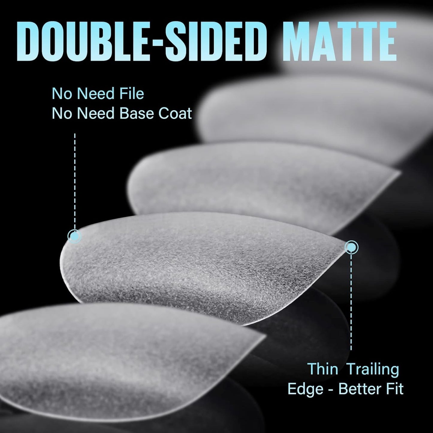 TOMICCA Extra Short Oval Nail Tips, Acrylic Double Sided Matte Fake Nails for Extension,240Pcs 15 Sizes Press On Nail Tips for Home DIY Art Women Girls-Velvo Beauty