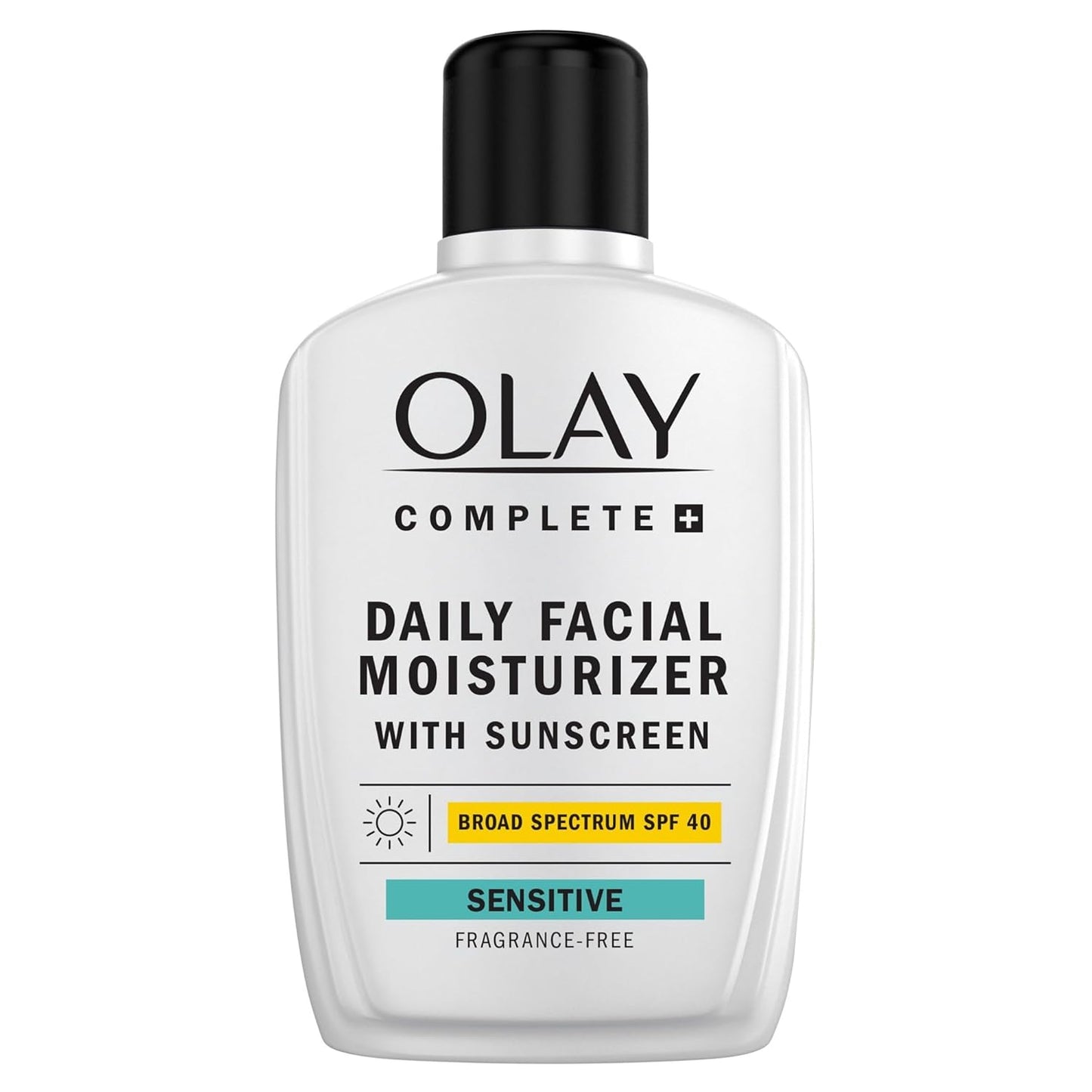 Olay Complete+ Face Moisturizer with Sunscreen SPF 40, For Sensitive Skin, Broad Spectrum Sun Protection, Fragrence-Free - No White Cast on All Tones, Nourishes Moisture Barrier - Ceramides, 6 Oz-Velvo Beauty