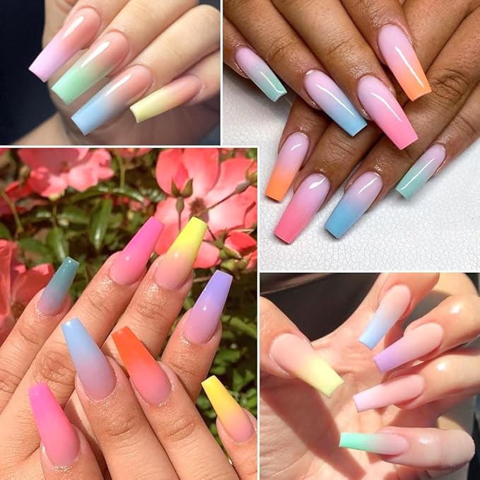 18 Colors Neon Phosphor Solid Pigment Powder Set for Ombre Nails, Fluorescent Nail Pigment Glitter Iridescent Rubbing Dust with Nail Ombre Brush for Gradient Nail Art Manicure DIY Accessories-Velvo Beauty