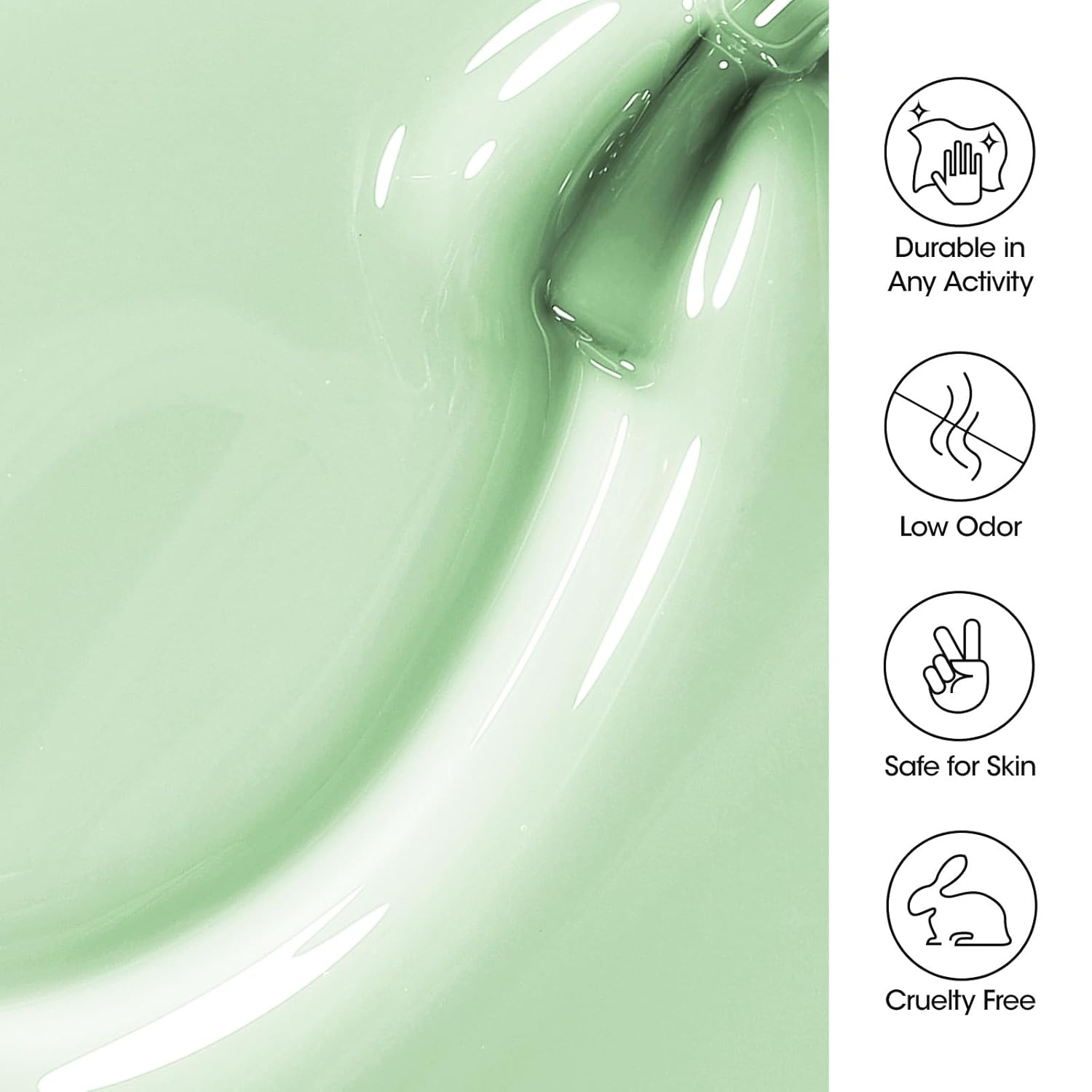 Gellen Gel Nail Polish 18Ml Jelly Mint Green Spring Translucent Pastel Sheer Soak Off UV for Nail Art at Home 0.61 Fl Oz-Velvo Beauty