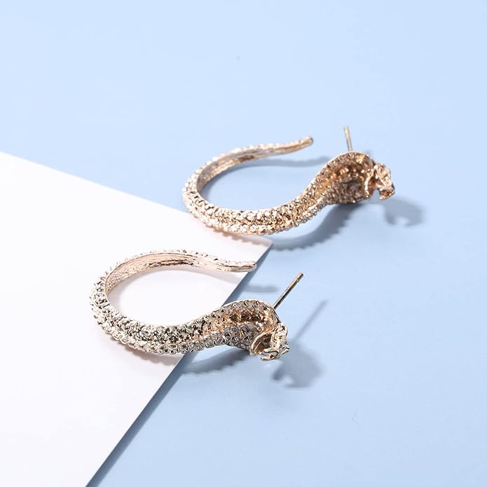 Vintage Snake Studs Earrings Gold Snake Dangle Earrings Animal Serpent Earrings Punk Cool Snake Earrings Jewelry for Women Girls Gifts-Velvo Beauty