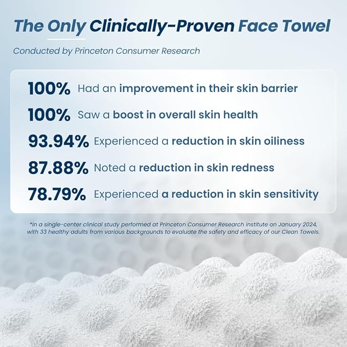 Clean Skin Club Clean Towels XL™ Supreme, 100% USDA Biobased Dermatologist Approved Face Towel, Gentle Exfoliation, Disposable Facial Washcloth, Makeup Remover Dry Wipes, 50 Count-Velvo Beauty