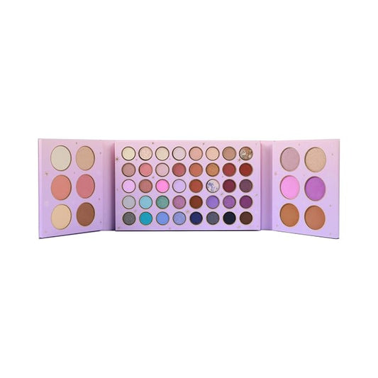 Profusion Cosmetics Frosted Snow Sparkle 52 Shade Face and Eye Palette, Multi Finish Shadows for Bold and Glamorous Evening Looks, Blendable and Buildable Blushes for Endless Stunning Looks-Velvo Beauty
