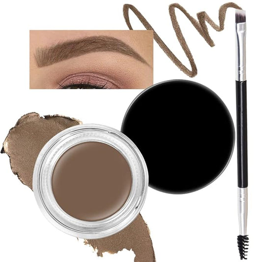 evpct Taupe Eyebrow Powder Pomade Gel Shaper Makeup Kit with Dual-ended Brush, Eyebrow Stencil Kit for Women Shaping, Eye Brow Pomade Stencil Shaper Tinting kits for Women, Long Lasting Waterproof-Velvo Beauty