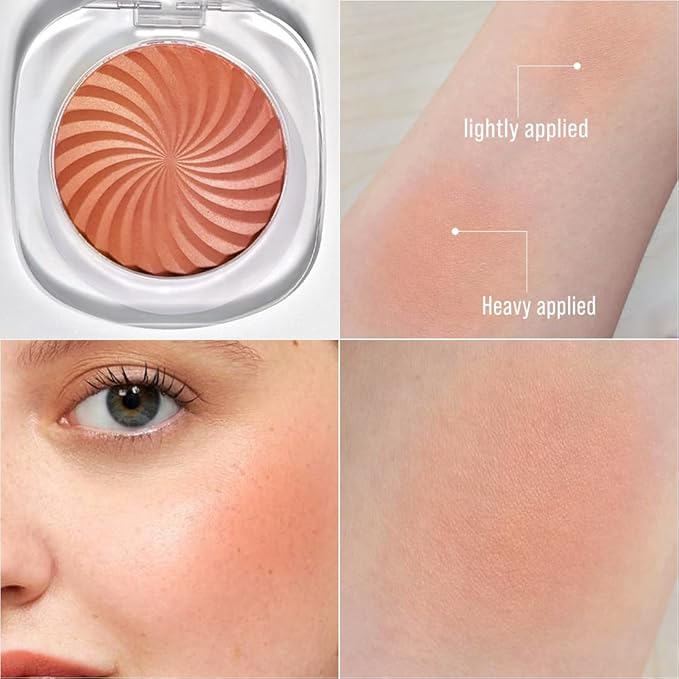 Cheeky Blush Compact for Face Cheeks, Talc Free Blusher Palette, Matte Powder Makeup, Natural Healthy, Mauve Pink Magenta Peach Red, Vegan Cruelty Free-Velvo Beauty