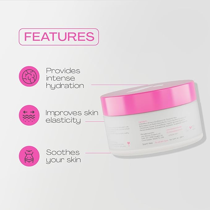 JESS BEAUTY | Twin Momma Belly Balm Lotion Coconut Oil & Avocado Oil | Skin Care Maternity Postpartum Essentials 4.4 fl oz-Velvo Beauty