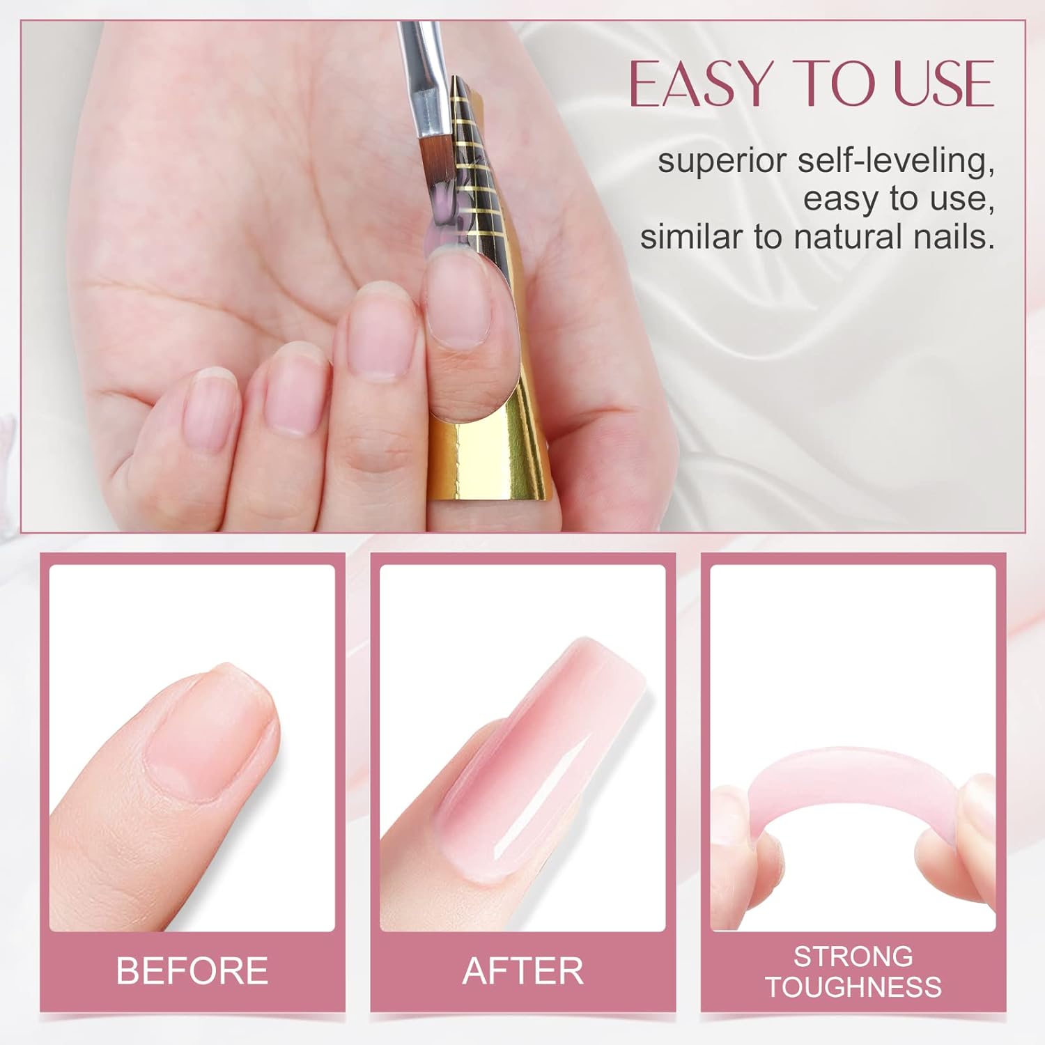 SAVILAND 100 G Builder Nail Gel - 3.5 oz Light Pink Hard Gel for Extension Nail Art Manicure Starter for Professional Nails Salon Home DIY-Velvo Beauty