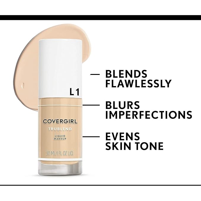 COVERGIRL Trublend Liquid Foundation, Creamy Natural, 1 Oz (Pack of 2)-Velvo Beauty