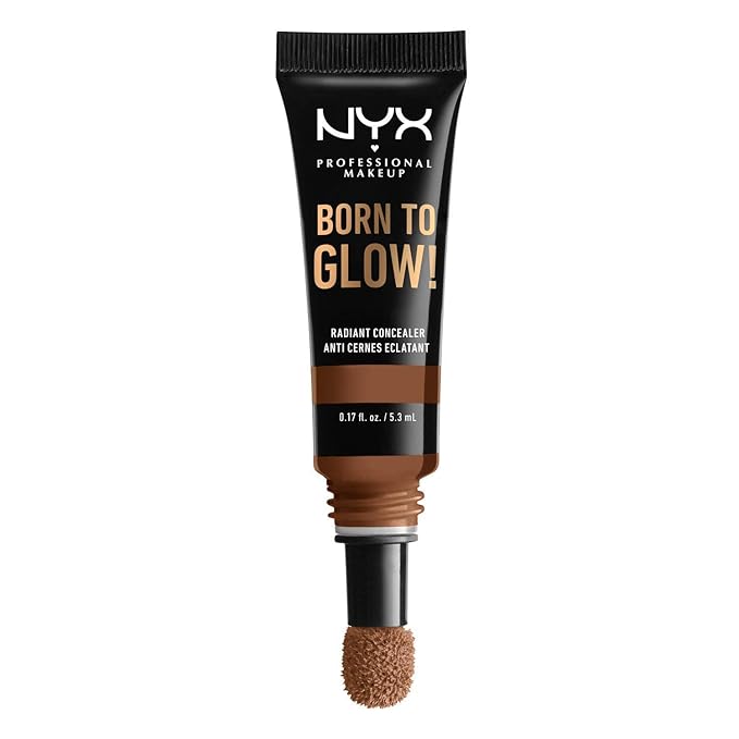 NYX PROFESSIONAL MAKEUP Born To Glow Radiant Concealer, Medium Coverage - Cappuccino-Velvo Beauty