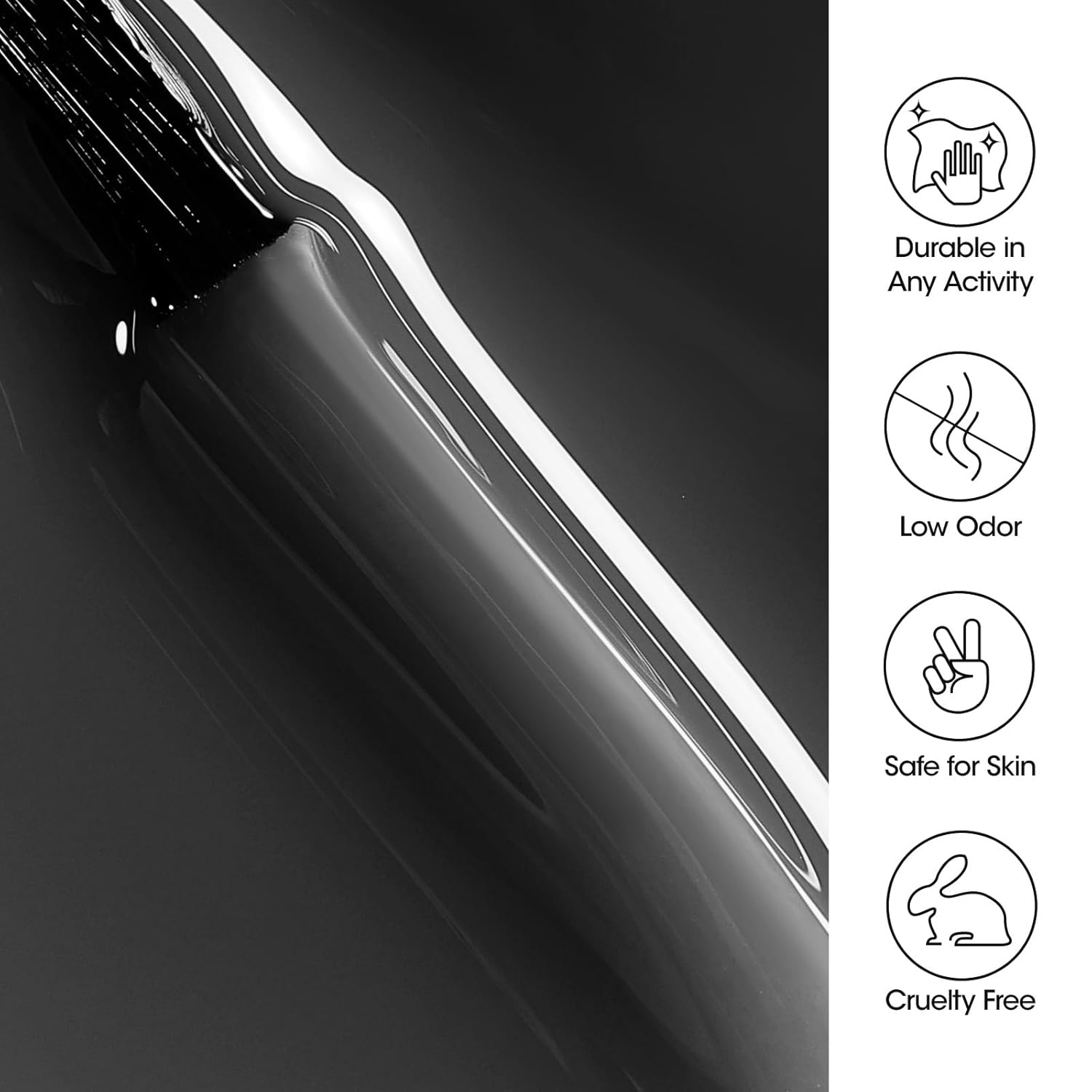 Gellen Black Gel Nail Polish 18ML 1Pc Sheer Classic Black Gel Polish Soak off UV Light Translucent Nail Polish Salon DIY Nail Art Manicure at Home Christmas Gifts, 0.61 Fl Oz-Velvo Beauty