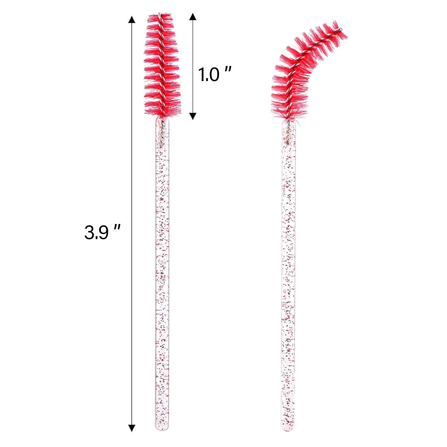 1000 Disposable Mascara Wands Eyelash Brushes Spoolies for Eyebrow Eye Lash Extension Crystal Multicolor-Velvo Beauty