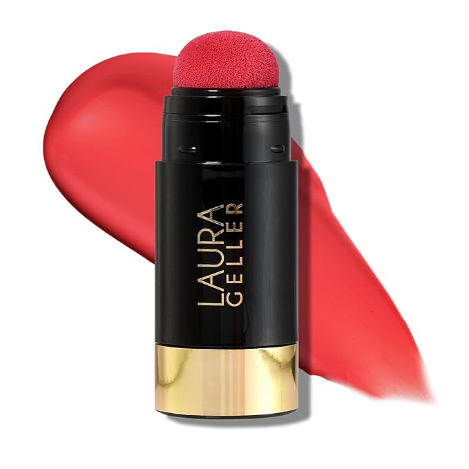 LAURA GELLER NEW YORK Serum Blush Tint, Lightweight Liquid Blush for Cheeks, Weightless Watercolor Sheer Finish, Graceful Guava-Velvo Beauty