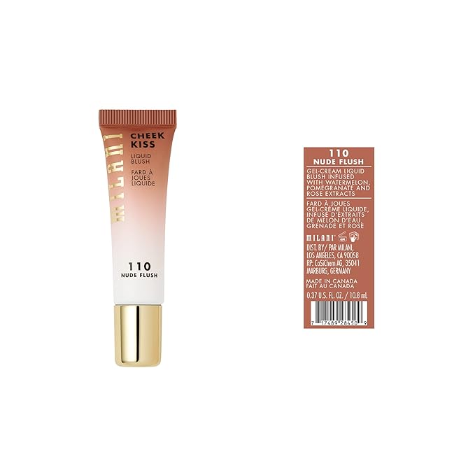 Milani Cheek Kiss Liquid Blush Makeup - Blendable & Buildable Cheek Blush, Lightweight Liquid Blusher and Cheek Color-Velvo Beauty