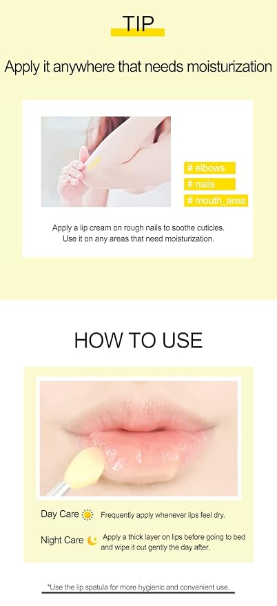 Vitamin Lip Sleeping Mask 10g / 0.35 oz. (Pack of 2) Contains 5,000ppm of vitamin E, Nourishing Moisturizing Elasticity Keratin Care, Lip Balm For Chapped, Cracked, Dry, Wrinkled Lips-Velvo Beauty