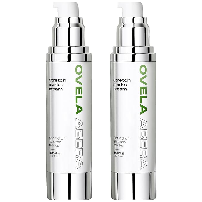 Abera Ovela Maternity Stretch Mark Cream for Pregnancy and Weight Fluctuations, Stretch Mark Treatment Pregnancy Must Haves, Deep Stretch Mark Removal, All Skin Types, 1.69 fl oz, Set of 2-Velvo Beauty