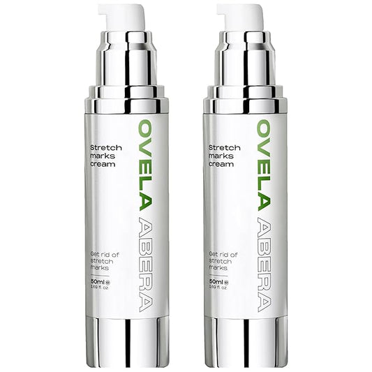Abera Ovela Maternity Stretch Mark Cream for Pregnancy and Weight Fluctuations, Stretch Mark Treatment Pregnancy Must Haves, Deep Stretch Mark Removal, All Skin Types, 1.69 fl oz, Set of 2-Velvo Beauty