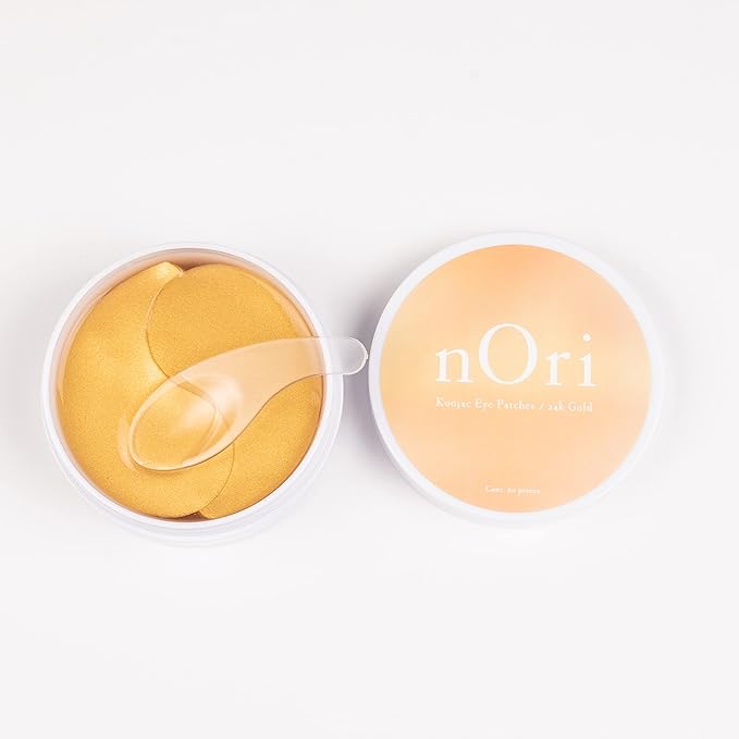 NORI Konjac Eye Patches - Anti-Wrinkle/Removes Bags/Hydrating/Anti-Dark Circle / 60 Pieces (24K Gold)-Velvo Beauty