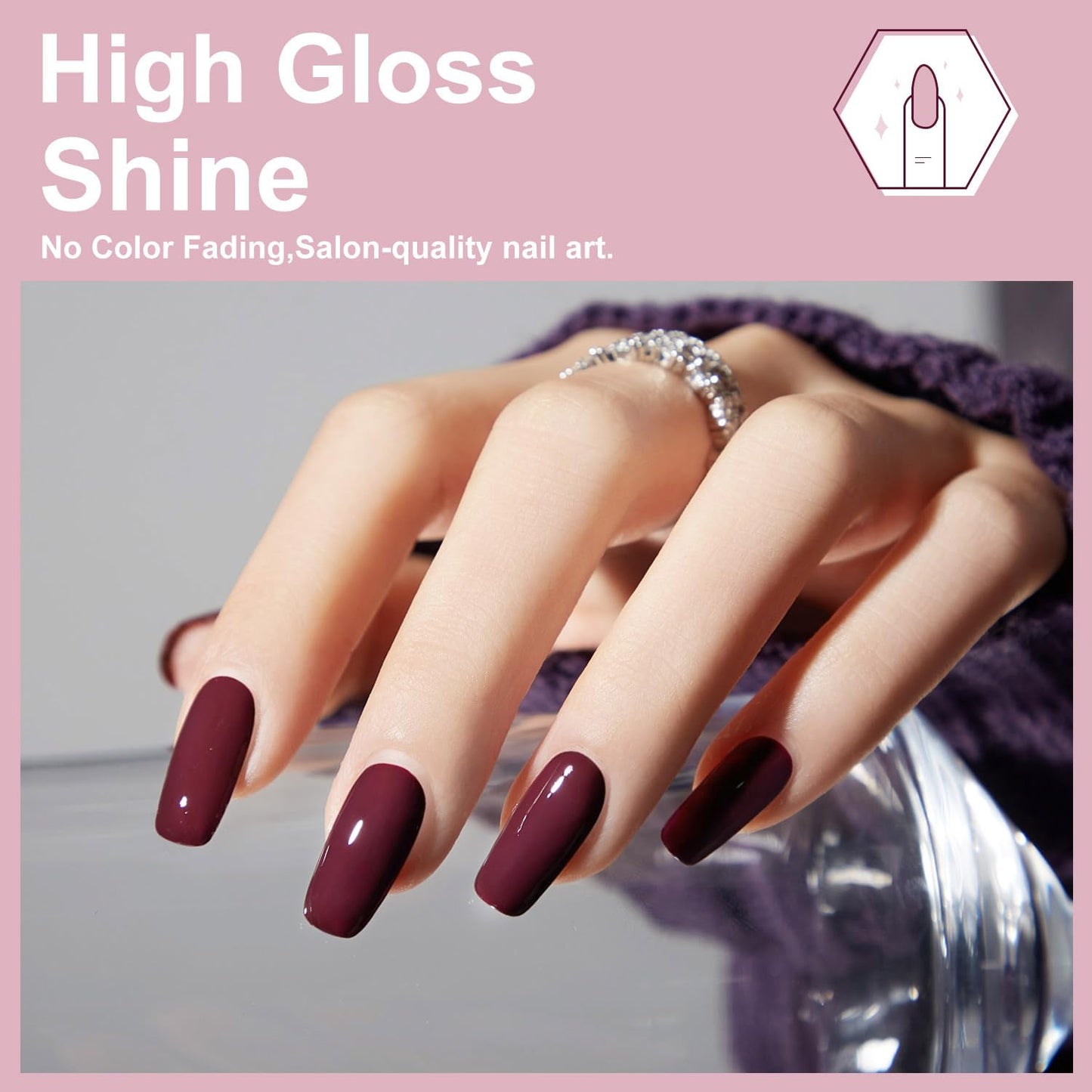 Major Dijit Quick Dry Nail Polish Wine Red Summer Nail Lacquer for Nail Art Regular Nail Polish 0.41 fl oz.-Velvo Beauty